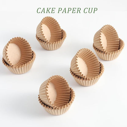 2 inch 1000-Count Mini Cupcake Liners Bright Colorful Muffin Baking Cups, Odorless,Baking Paper Cups for Baking Candy Cooking，Upgraded & Food Grade Grease-Proof Paper (Brown, 2 Inch)