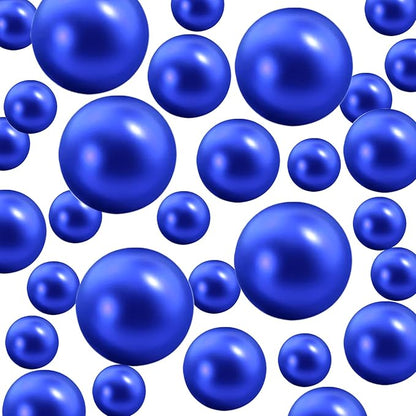 300Pcs Vase Filler RoyalBlue No Hole Faux Pearl Beads for Vase Filling Decorations, Candle Centerpieces, Wedding Centerpieces, Home Party Decor (8/14/20mm)