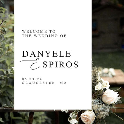 Modern Simple Wedding Welcome Signs, Customized Wedding Welcome Sign, Custom Wedding Welcome Sign