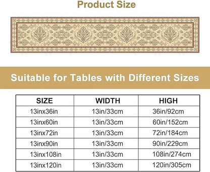 Vintage Farmhouse Flower Table Runner Boho Elegant Home Kitchen Table Dining Coffee Room Garden Party Wedding Decor 13x90in