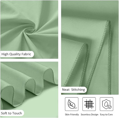 8 Pack Sage Green Round Tablecloth 90 Inch Stain and Wrinkle Resistant Round Sage Green Table Cloth Reusable and Washable Polyester Fabric Table Covers for Buffet Wedding Party and Banquet