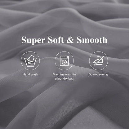 2 Pack 10 Ft Chiffon Table Runner Grey Gauze Long Table Runners 27x120 Inches Sheer Tulle Table Runner for Rustic Wedding Reception Bridal Shower Decorations Birthday Party