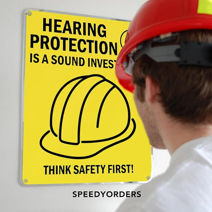 Custom Metal Signs, Personalized Aluminum, Customized Safety, Business Signs, Waterproof Outdoor, White Aluminum (Yellow, 24x18 In)
