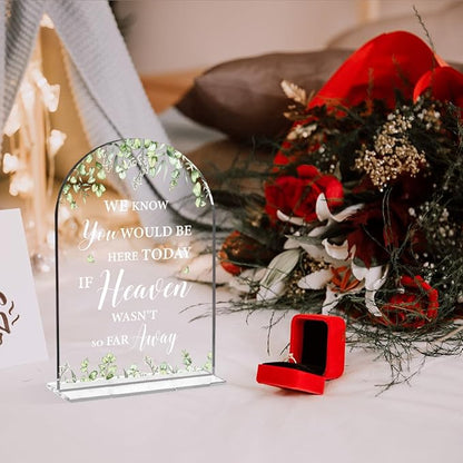 Wedding Memorial Sign We Know You Would Be Here Today If Heaven Clear Acrylic Table Sign for Marriage Parties Anniversaries Reception Cafe Hotel Party Bar Business Event