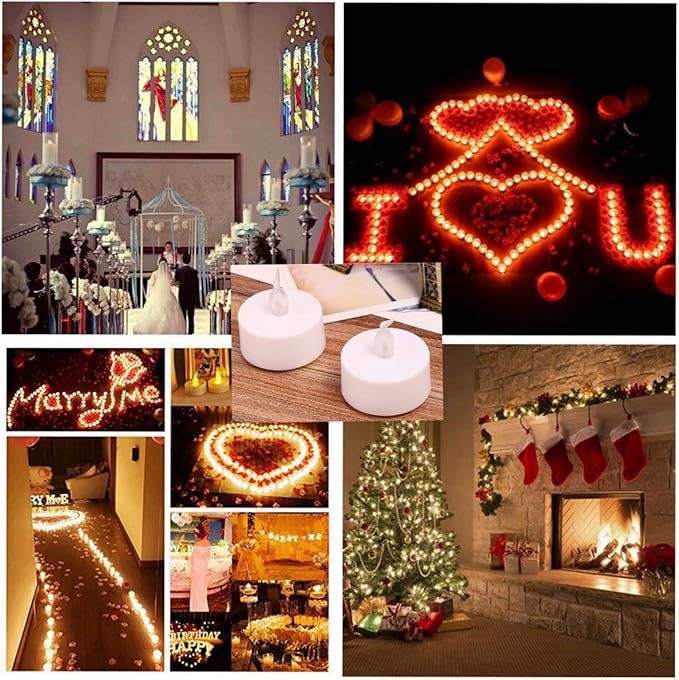 Nancia Tea Lights, 150PACK Flameless LED Tea Lights Candles, Flickering Warm White, 200 Hours Battery-Powered Tea Light, Ideal Party, Wedding, Birthday, Gifts Home Decoration