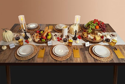 AH American Homestead Paper Dining Table Runner for Party 78 ft = 20 Perforated Table Runners 16” x 48”- Strong, Absorbent, Disposable Linen-Like Table Cover Roll (Mustard Gold)