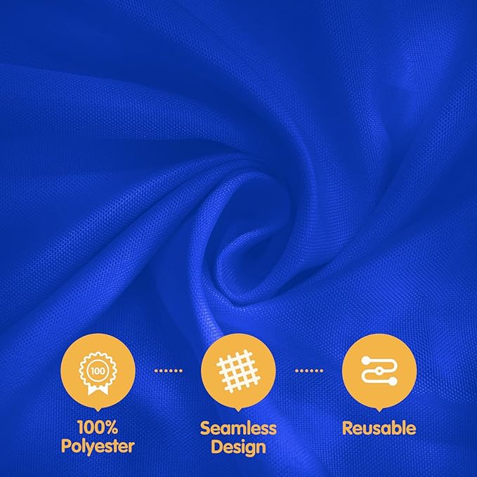 BRILLMAX 4 Pack Royal Blue Round Tablecloths 132 Inch - Circle Bulk Linen Polyester Fabric Washable Table Cloth Cover for Wedding Reception Banquet Birthday Party Buffet Restaurant