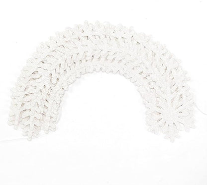 Snowflake-Snow White Christmas Party-Decoration Garland - 52ft Frozen Winter Wonderland Ornaments Hanging Paper Streamers,New Years Birthday Baby Shower Wedding Holiday Classroom Ceiling Decor Hugfond