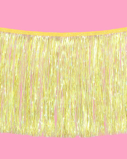 xo, Fetti Yellow Fringe Banner - 5 Ft. | Groovy Bachelorette Party Decorations, Pastel Preppy Birthday Party Decor, Smiley Baby Shower Supplies, Photo Booth Backdrop, HBD