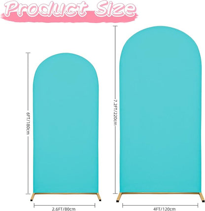7.2FT Wedding Arch Covers Arch Backdrop Cover Arch Stand Covers Set Arch Cover Spandex Fabric Stretchy Backdrop for Wedding Birthday Party Decoration Baby Shower (Sky Blue)