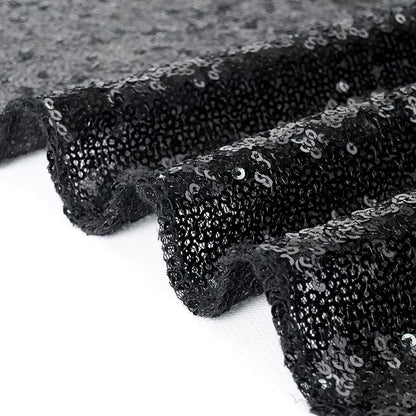 Eternal Beauty Black Sequin Backdrop, 5x7 Ft Halloween Glitter Background Curtains for Shimmer Photography Party Wedding Birthday Back Drop Decor