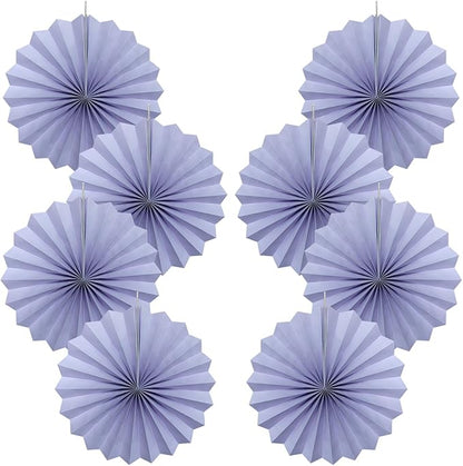 Purple Birthday Decorations,DIY Purple Paper Fans Hanging Decoration ,Party Decorations for Adults 12in,Little Mermaid Party Decor,Baby Shower Decorations 30 Color DIY Set (Light Purple)