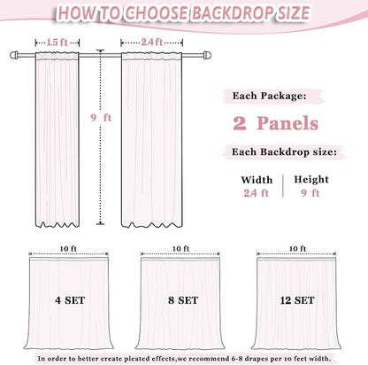 DUOBAO 2 Panels Chiffon Curtains 29"x108" Sheer Backdrop Drape Beach Curtain for Living Room Light Blue Voile Window Drapes for Wedding Ceremony (Sky Blue)