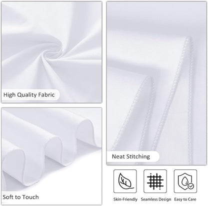 12 Pack White Table Cloth 60 x 84 Inch Rectangular Tablecloths for 4 Foot Rectangle Tables, Wrinkle Resistant White Tablecloth Washable Polyester Fabric Table Covers for Buffet Wedding Party Banquet