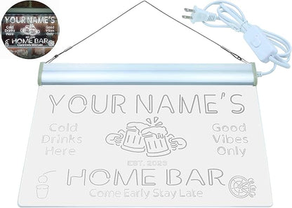 ADVPRO Personalized Your Name Custom Home Bar Beer Established Year Single Color LED Neon Sign 16 x 12 Inches st4s43-p11-tm-w