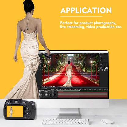 Yellow Photo Backdrop, Photo Booth Portrait Photography Backdrops, Studio Yellow Backdrop for Photoshoot Streaming Video Shooting 10x10ft