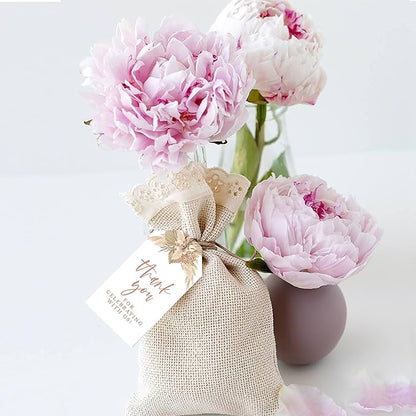 Andaz Press 100-Pack Thank You for Celebrating with Us Favor Tags Boho Dried Palm Leaves Cardstock Gift Tags with Bakers Twine for Wedding Baby Shower Bridal Shower Party Favors 2 x 3.75-Inches