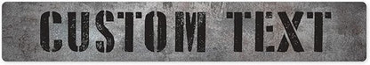 Custom Sign, Custom Street Sign, 11 Font Colors, 13 Font Styles, 4 Hole Options, 22 Sizes, 6x36 Inches, Rust Free DiBound, Fade Resistant, Made in USA by My Sign Center (Grunge Metal)