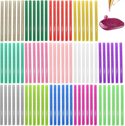 Glitter Hot Glue Sticks for Hot Glue Gun 14 Colors 84 Pack Bulk Colored Glitter Glue Stick for Mini Glue Gun Sticks 7mm 100mm Mini Glue Sticks for DIY Art Craft Repair Colored Hot Glue Gun Sticks