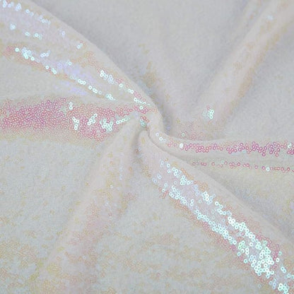 JYFLZQ White Iridescent Sequin Backdrop Curtains 4ft x 8ft 2 Panel Glitter Photo Booth Backdrops Sparkly Photography Background Drapes for Parties Wedding Bridal Showers