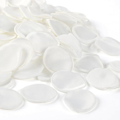 300pcs Silk Rose Petals Ivory - Faux Flower Petals for Wedding Decoration, Table Centerpieces, Party Confetti, Romantic Night, and Bridal Events