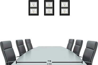 Creative Picture Frames 10X16Bk-B Black Vertical Double Diploma Frame With 2 Opening Black Matting | Holds 2-7X9-Inch Documents With Installed Wall Hanger