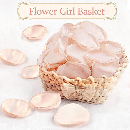 Faux Silk Flower Petals 300pcs Champagne- Versatile for Wedding Flower Girl, Aisle Decor, Centerpieces, Party Confetti, Romantic Events