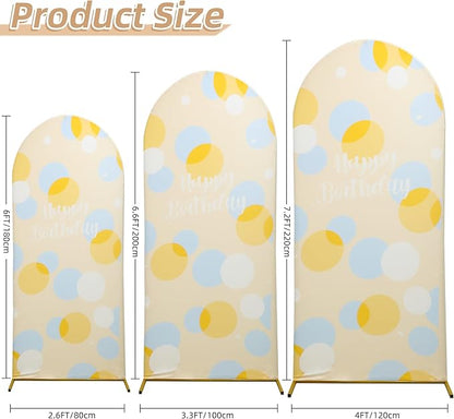 Wedding Arch Cover 7.2FT 6.6FT 6FT Spandex Arch Backdrop Cover Stretchy Backdrop for Wedding Birthday Party Decoration Baby Shower
