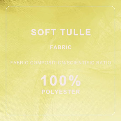 Baby Maize Tulle Fabric Roll Spool Bolt (54 Inch by 40 Yards) Large Tulle Wedding Party Decoration, Tutu Skirt, Table Runner, Gift Wrapping, Bridal Shower, Soft & Drape (Baby Maize)