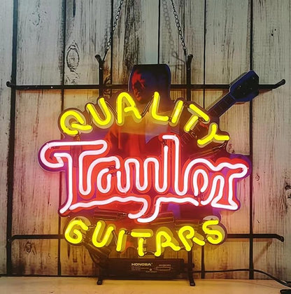 Neon Signs Bar Bedroom Sign Quality Guitar Wall Decor Man Cave Home Bar Pub Recreation Room Game Lights Windows Glass Wall Signs Party Birthday Bedroom Bedside Table Decoration Gifts 24 X 20 Inches