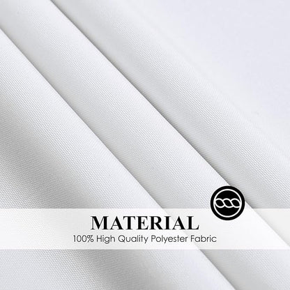 Round Tablecloth 10 Pack 108 Inch White Tablecloths Washable Decorative Linen Polyester Table Clothes Cover for Dining Table Banquets Buffet Parties and Wedding