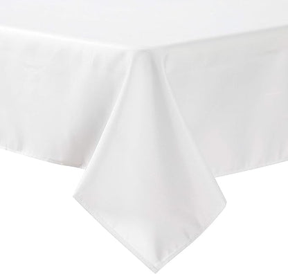CupuamonSquare Tablecloth 70x70 inch Washable Polyester Fabric Table Cloth for Wedding Party Dining Banquet Decoration（70x70,White）