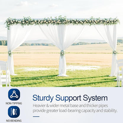 Pipe and Drape Backdrop Stand, 20x10ft Heavy Duty Adjustable Background Frame with Metal Base, Back Drop Holder for Parties Photography Wedding Photoshoot Decoration