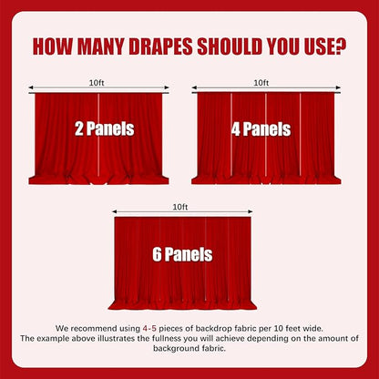 10ft x 10ft Blue Backdrop Curtains for Parties, Fabric Satin Background Curtain with Rod Pockets for Weddings, Birthday, Baby Shower, Photography, Graduation Party Backdrop Drapes, 2 Panels