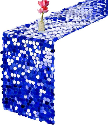 VHH Sequin Table Runner 12 x 108 inches Royal Blue Table Runner, Glitter Runner for Party Wedding Birthday, Party Spring Easter Rustic, Birthday Supplies Decorations (1 Pack).