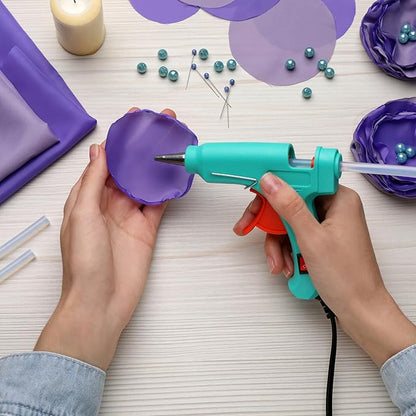 uxcell 20pcs Hot Glue Sticks for Glue Gun 7mm/0.27-inch x 4-inch Mini Hot Melt Adhesive Glue Stick Bright Blue
