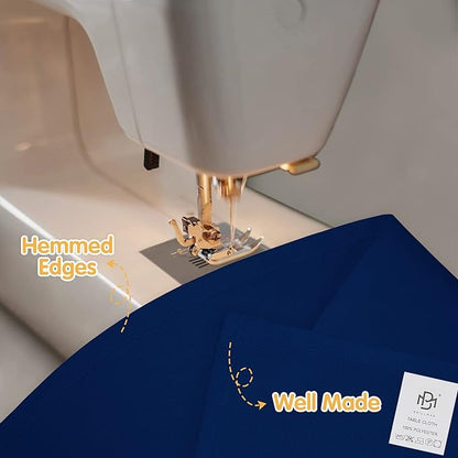 BRILLMAX 6 Pack Navy Blue Tablecloths for 6 Foot Rectangle Tables 90 x 132 Inch - 6ft Rectangular Bulk Linen Polyester Fabric Washable Cloth Cover for Wedding Reception Banquet Birthday Party