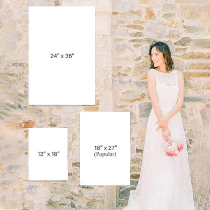 Welcome To Our Wedding Sign, Lavender Floral Boho Wedding Welcome Sign, 12x18, 18x27, 24x36 inches, Plastic, Weatherproof & Fade-Resistant