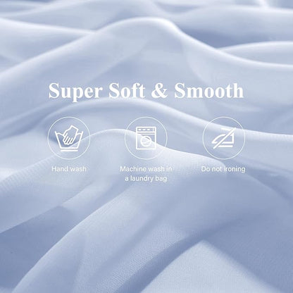 2 Pack 10 Ft Chiffon Table Runner Light Blue Gauze Long Table Runners 27x120 Inches Sheer Tulle Table Runner for Rustic Wedding Reception Bridal Shower Decorations Birthday Party