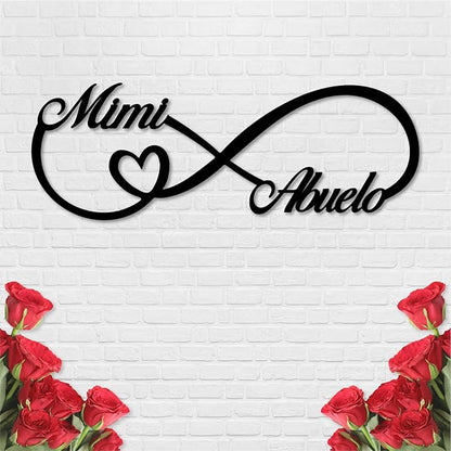 Personalized Infinity Symbol, Metal Love Sign, Custom Family Name Established Date, Metal Wall Art Decor, Valentine'S Day Gift For Her, Personalized Anniversary Wedding Engagement Gift For Couple
