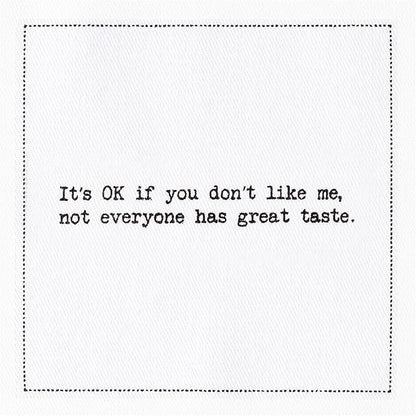 Five Star Napkins Subversive Quotes Cotton Cocktail Napkins,Beverage Napkin, Bar Napkin, Party Napkins,Small Napkins,Napkins for Events,Holidays, Weddings,Parties 4.5"x4.5"-Single Use(50x) Disposable