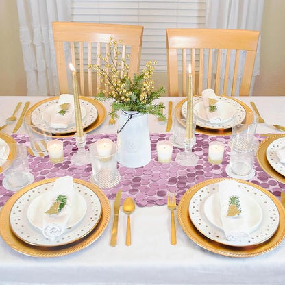 VHH Sequin Table Runner 12 x 108 inches Pink Table Runner, Glitter Runner for Party Wedding Birthday, Party Spring Easter Rustic, Birthday Supplies Decorations (1 Pack).