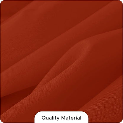 Fitable 8 Pack Rectangle Tablecloths: Stain Resistant Wrinkle Free Fall Table Clothes, Washable Reusable Polyester Table Covers for Wedding Thanksgiving Party Birthday Banquet(Rust, 70x108 Inch)