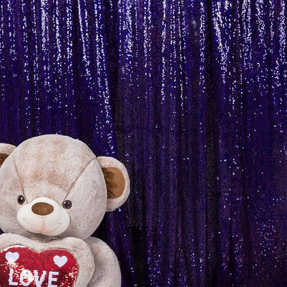 JYFLZQ Purple Sequin Backdrop Curtains 10ft x 10ft 1 Panel Glitter Photo Booth Backdrops Sparkly Photography Background Drapes for Parties Wedding Bridal Showers
