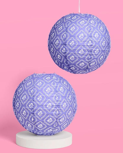 xo, Fetti Blue Coastal Paper Lanterns - 6 pcs. | Beach Party Decorations, Bachelorette Lights, Nautical Birthday Tablescape, Seaside Shower Centerpiece