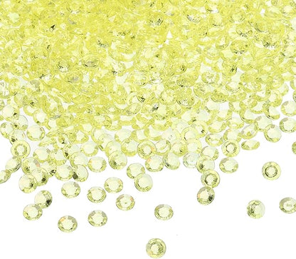 PATIKIL 4000 Pcs Wedding Table Scatter Confetti Crystals 6mm Acrylic Diamonds Vase Fillers Gems for Table Centerpiece Decorations Party Vase Beads, Light Yellow