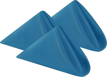 Cloth Napkins 17x17 inch Washable Polyester Dinner Napkins Soft Table Napkins for Wedding Party Dining Banquet(Mediterranean Blue,50PCS)