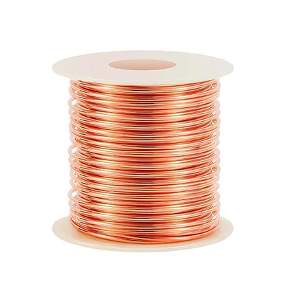 16 Gauge/ 1.3 mm 127 Feet 1 Pound Dead Soft Copper Wire for Electroculture Gardening, Jewelry Making, Beading, Science Projects, DIY Artwork