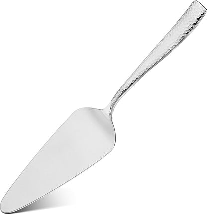 Hudson Essentials Hammered 18/10 Stainless Steel Cake Knife & Cake Server Set