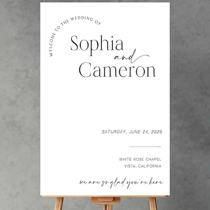 Editable Wedding Welcome Sign, Welcome To Our Wedding Sign, Modern Minimalist Wedding Sign, Printable Template, Instant Downloadpersonalized Wedding Welcome Sign, Welcome To Our Wedding Sign,
